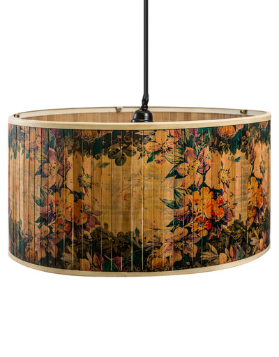 Large Bamboo Floral Pendant Light