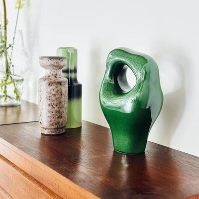 Ceramic Sculpture - Glossy Green-HKliving