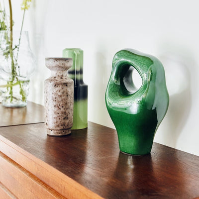 Green Ceramic Vase-HKliving