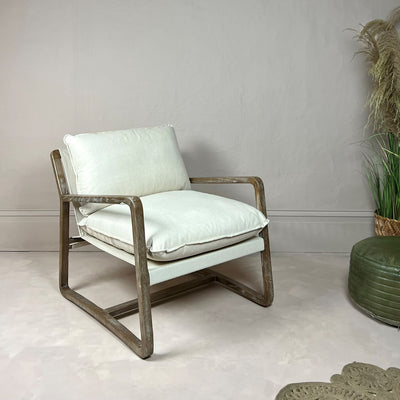 Malee Lounge Chair- Linen-Mrs Robinson