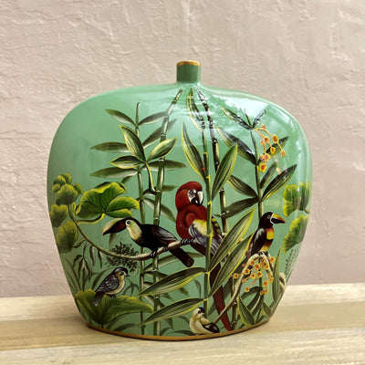 Large Hand Painted Jungle Vase-Mrs Robinson