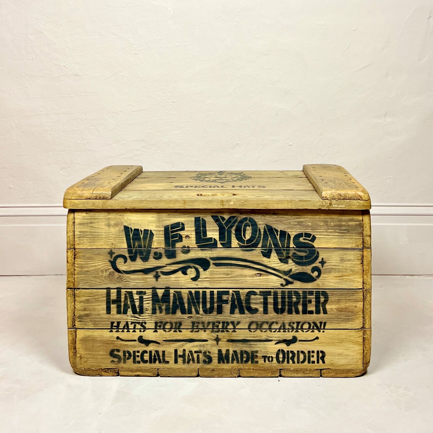 Reclaimed Trunk with Vintage Sign Writing