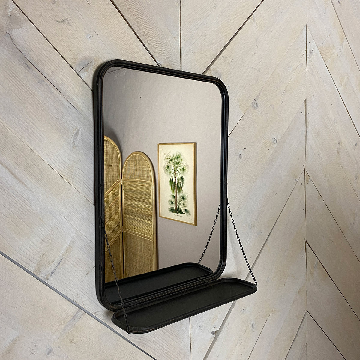 Industrial Bathroom Mirror with Shelf – Mrs Robinson