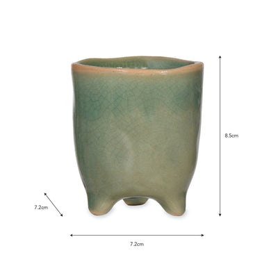 small-positano-ceramic-pot-in-foliage-green-with-crackle-glaze-measurements-Mrs-Robinson
