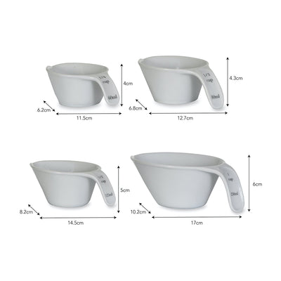 porcelain measuring cups details