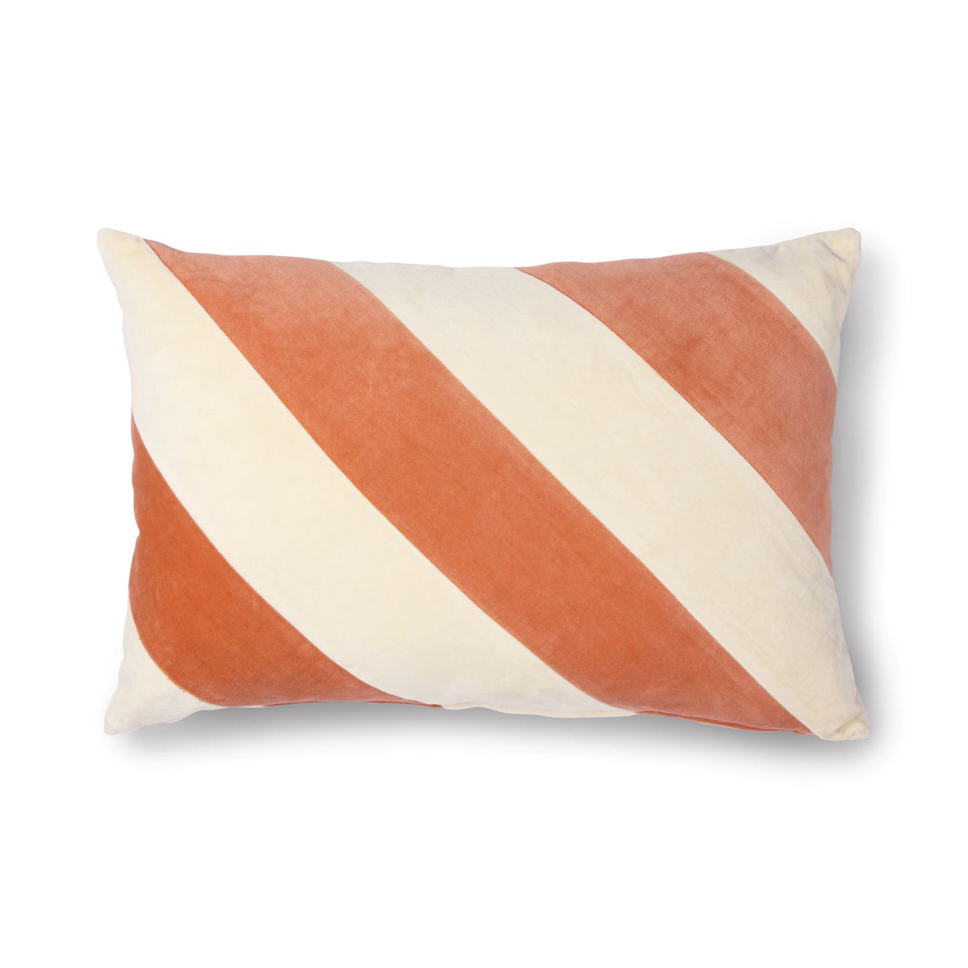 HKliving Striped Cushion-Rose and Cream