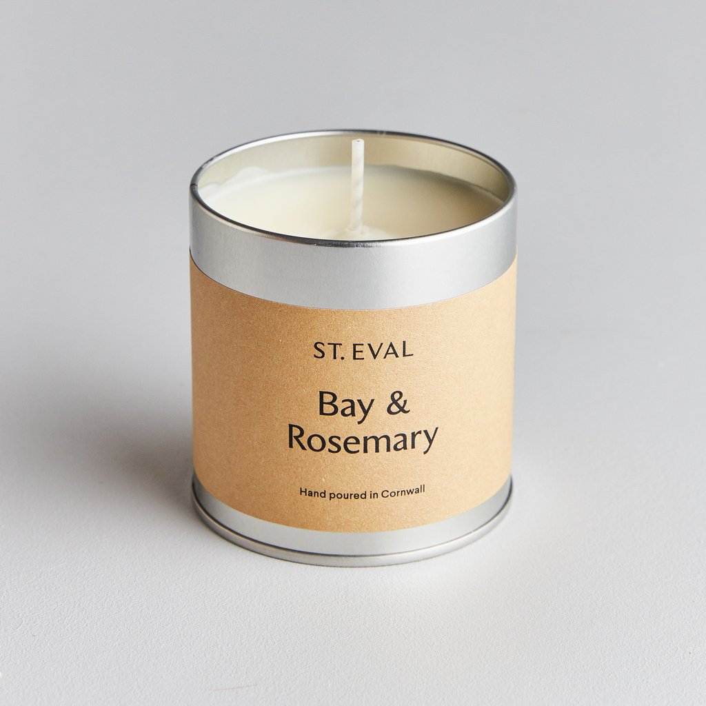 St Eval - Bay and Rosemary Scented Tin Candle - Mrs Robinson