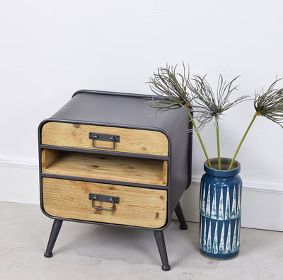 Industrial-Style Bedside Table - Mrs Robinson