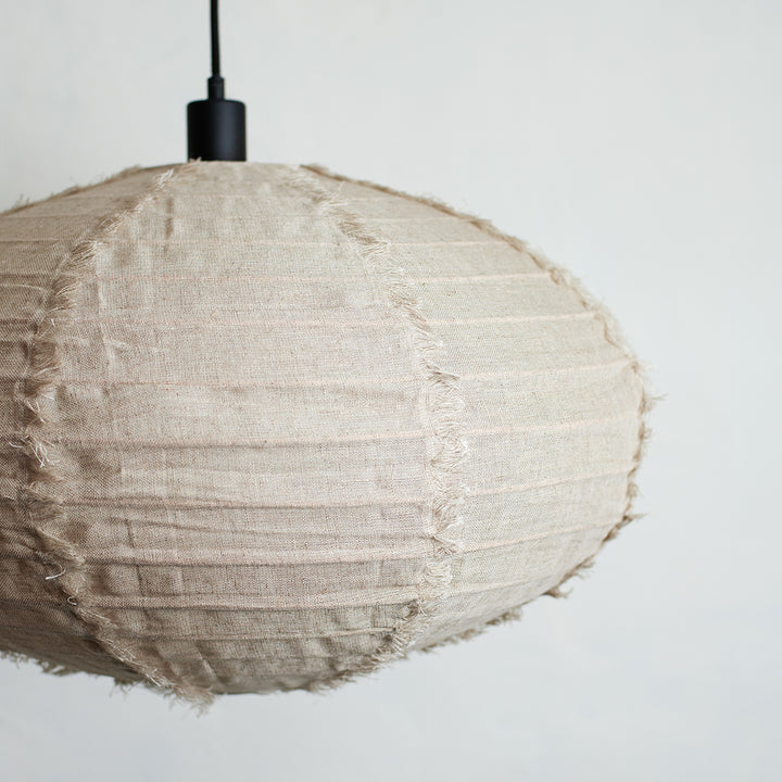 Gravel Linen Oval Pendant Shade-60cm – Mrs Robinson