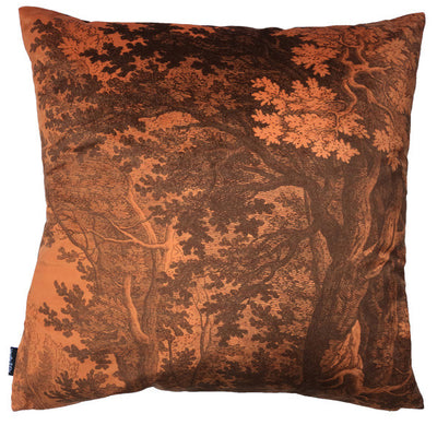 velvet woods cushion in burnt orange Vanilla Fly