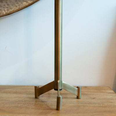 Cosa antique bronze lamp base with three legs