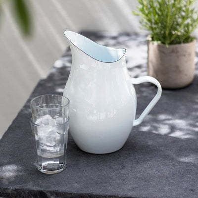 white enamel water jug