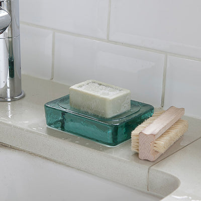recycled glass soap dish