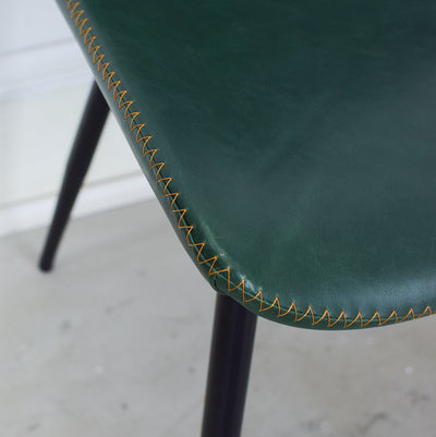 green dining chair stitching-Mrs Robinson