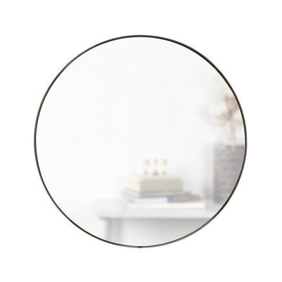Large Circular Wall Mirror - Gunmetal 86cm - Mrs Robinson