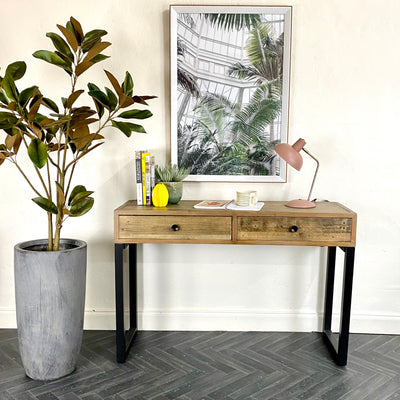 2 Drawer Desk Console Reclaimed
