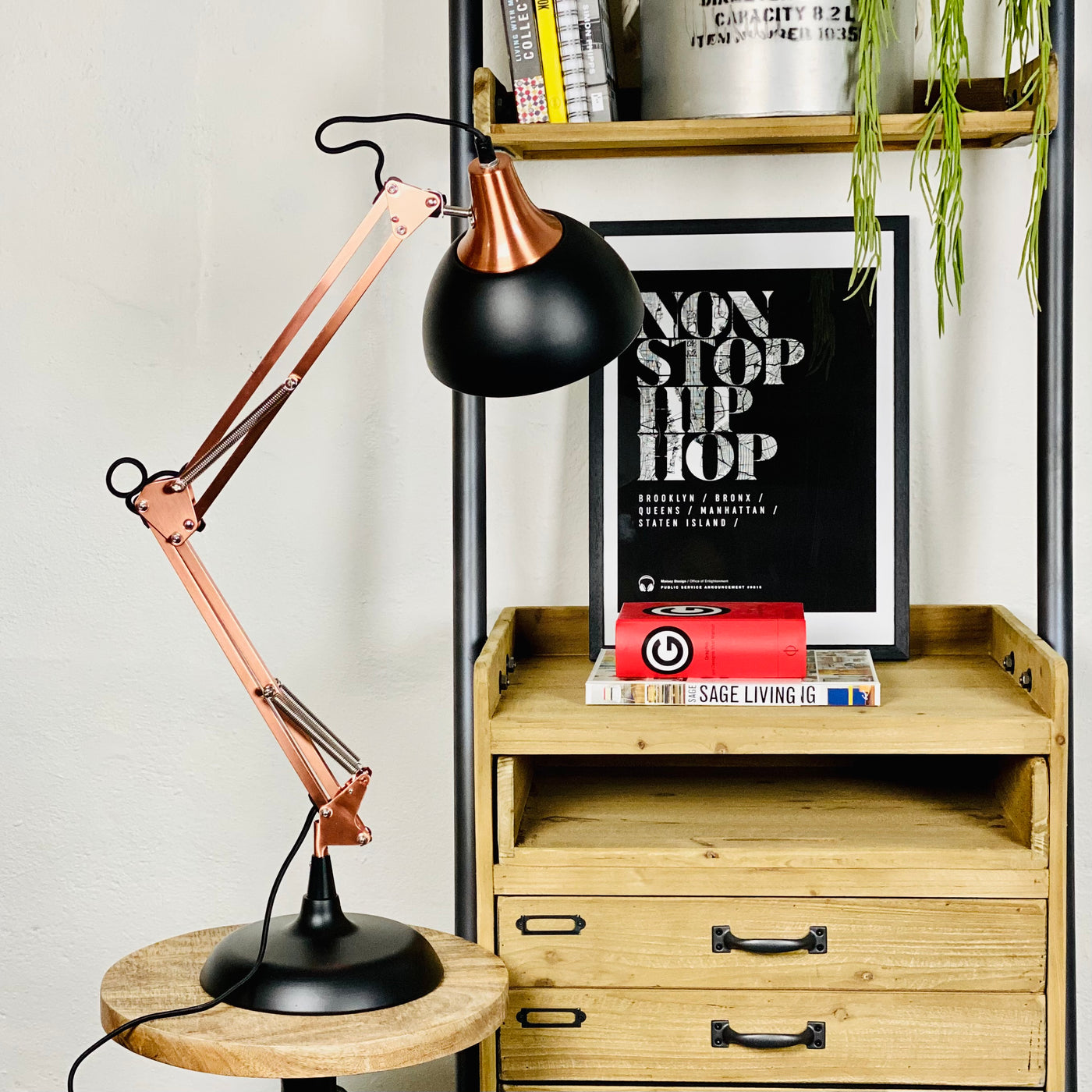 Black Copper Anglepoise Desk  Lamp