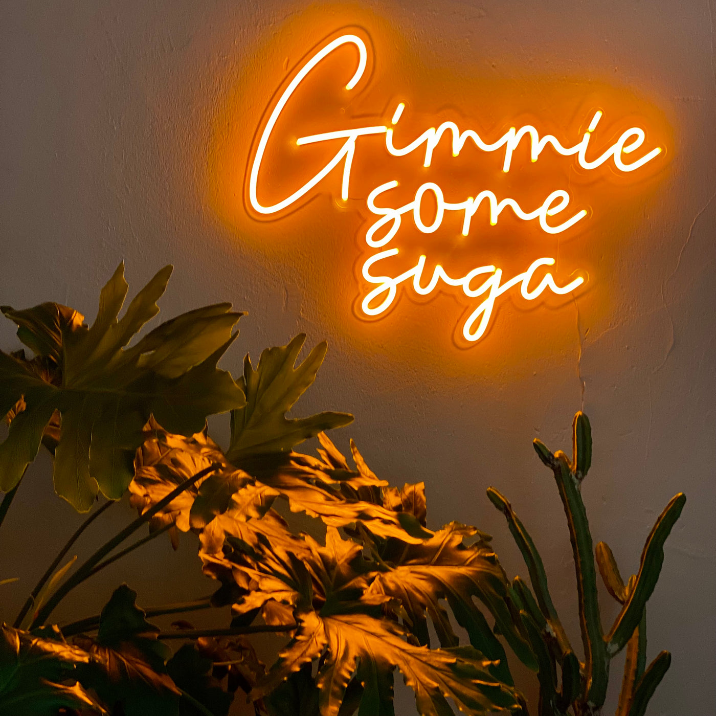 Gimmie-Some-Suga-Neon-Sign-in-orange-Mrs-Robinson