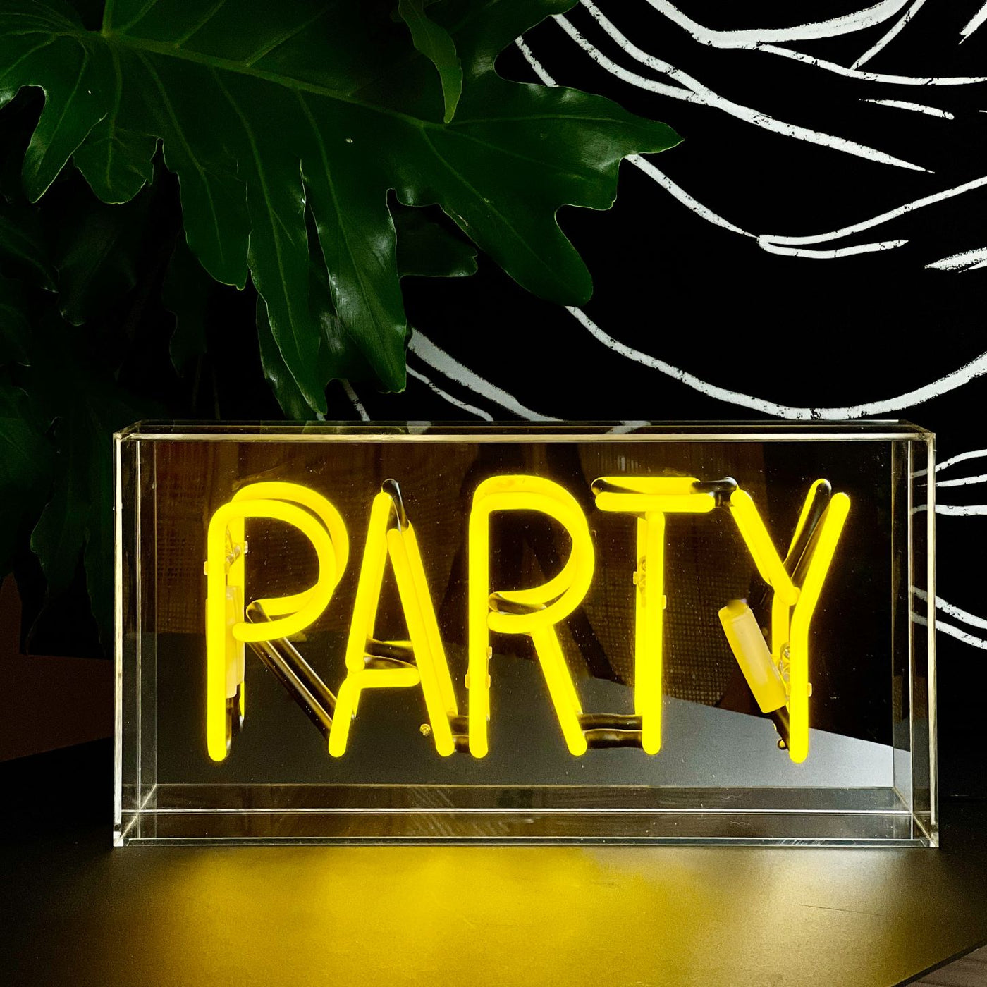 Party Yellow Neon Sign-Mrs Robinson