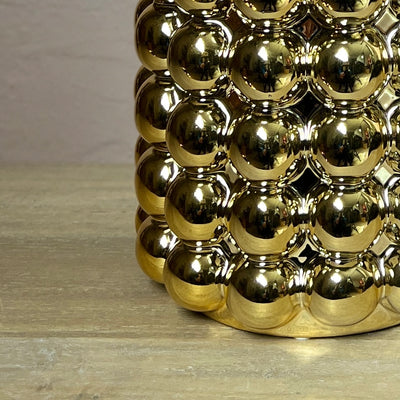 Gold Bobble Vase - Short