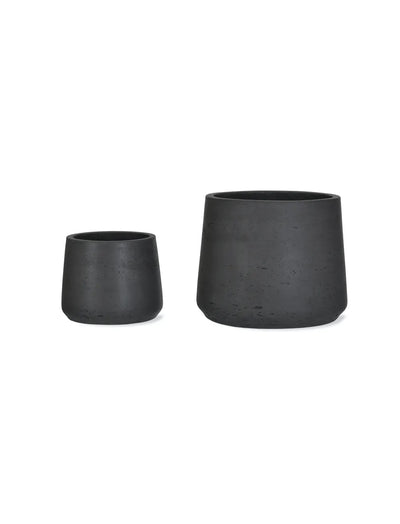 Set of 2 Tapered Planters Carbon