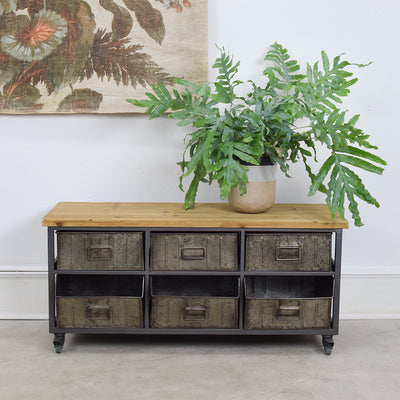 Low Metal Industrial Cabinet - Mrs Robinson