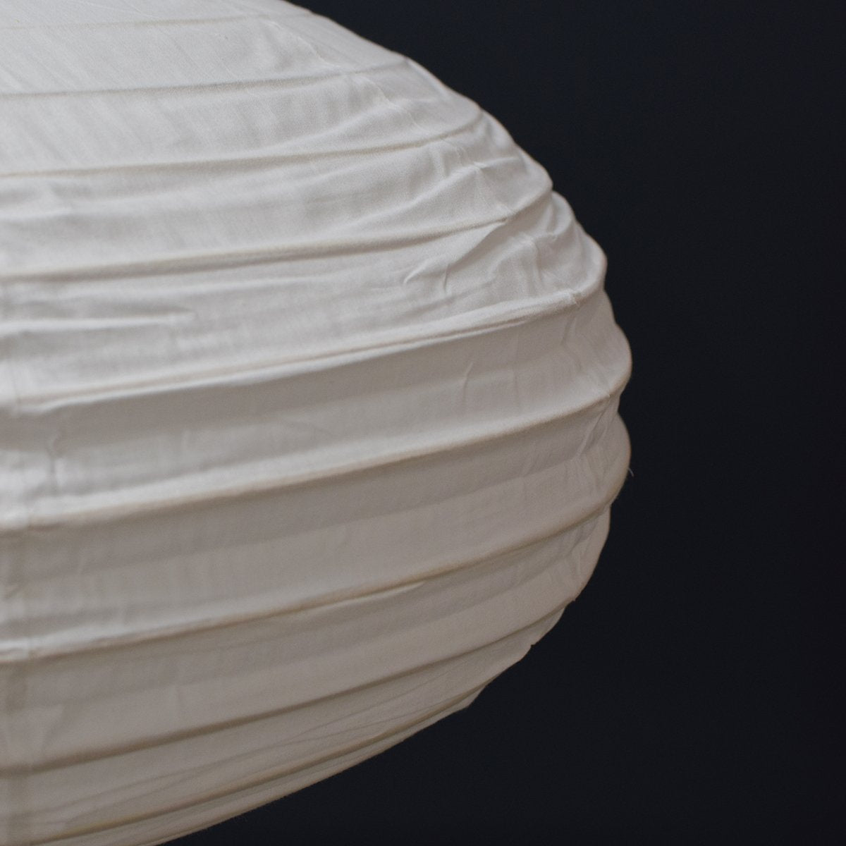 Cotton Oval Lantern Shade 60cm Full White - Mrs Robinson