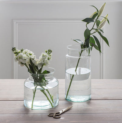 recycled glass vases