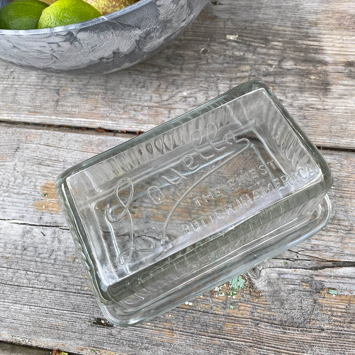 Glass Vintage Butter Dish - Mrs Robinson