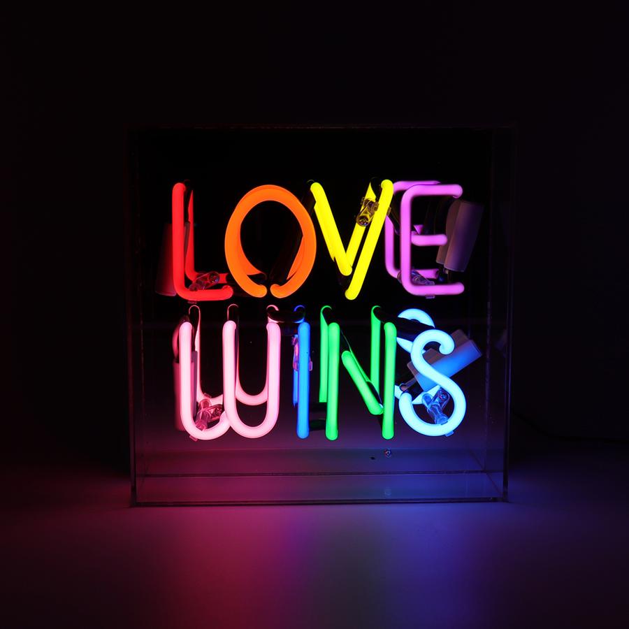 'Love Wins' Neon Light Box - Mrs Robinson
