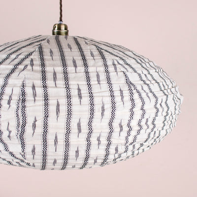 Oval Cotton Pendant Lamp Shade - 60cm Aztec Print - Mrs Robinson