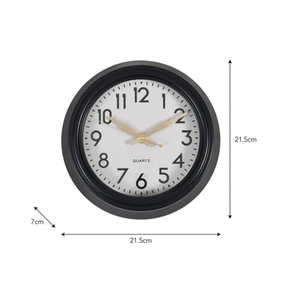monochrome wall clock dimensions