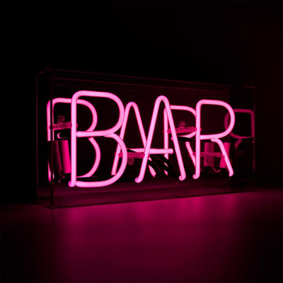 'BAR'-Neon-Sign-Acrylic-Box-Light-pink