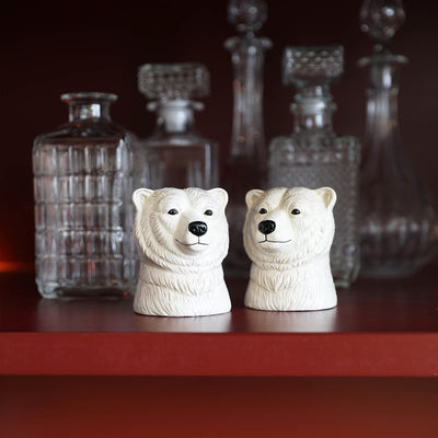 polar bear salt and pepper shakers close up &klevering