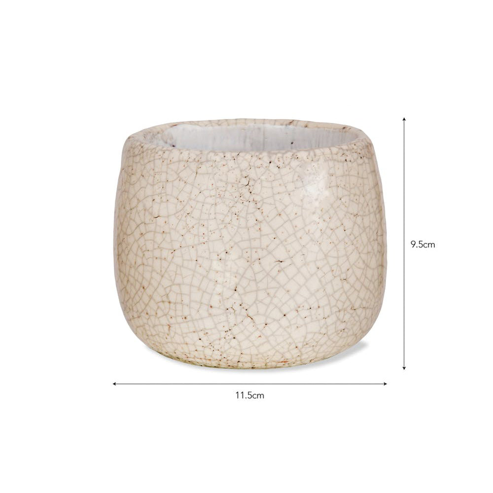 ceramic crackle glaze planter dimensions