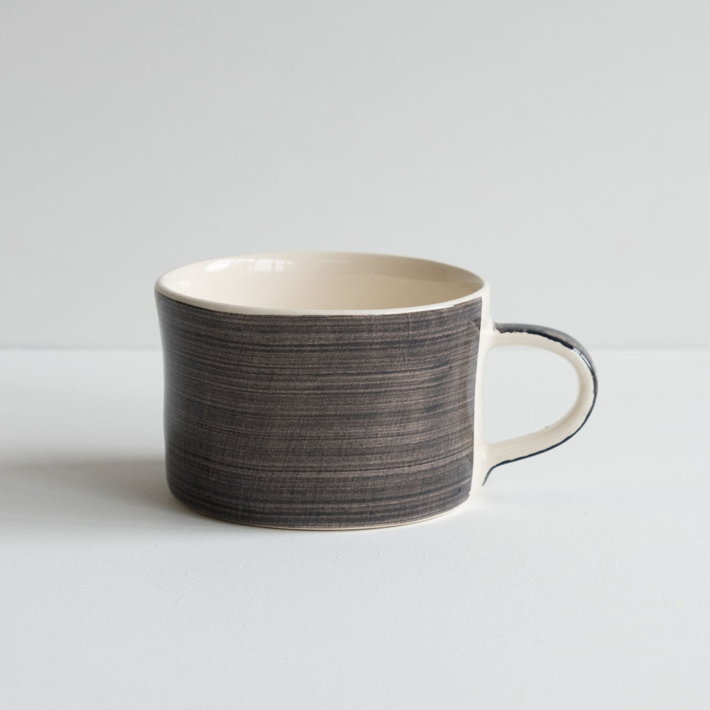 stoneware mug - plain graphite grey