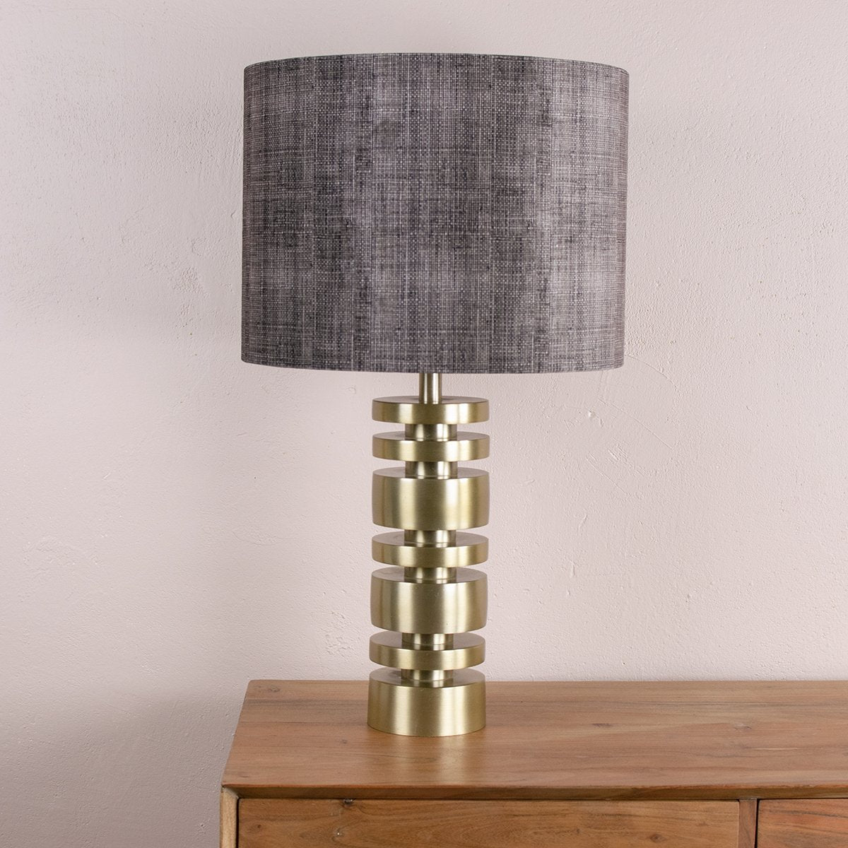 matt gold table lamp base details