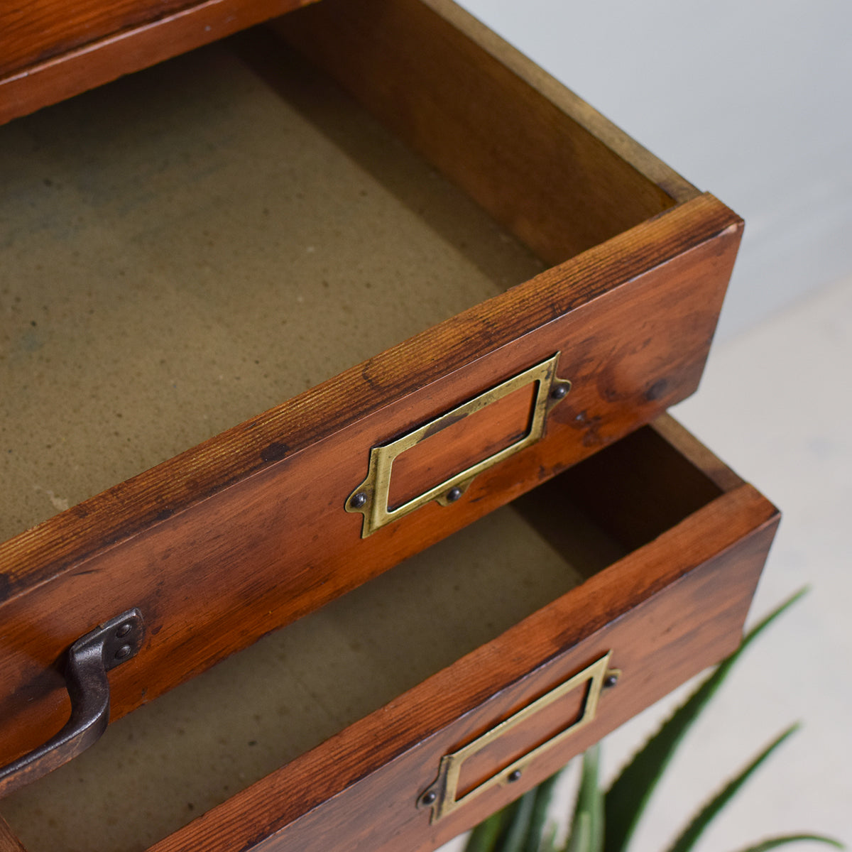 vintage multi drawer unit close up