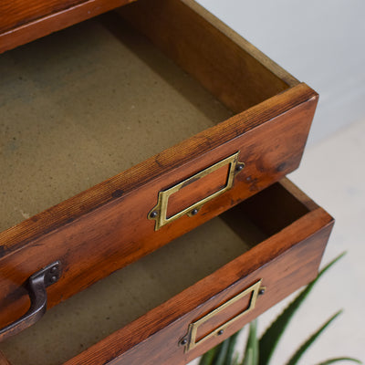 vintage multi drawer unit close up