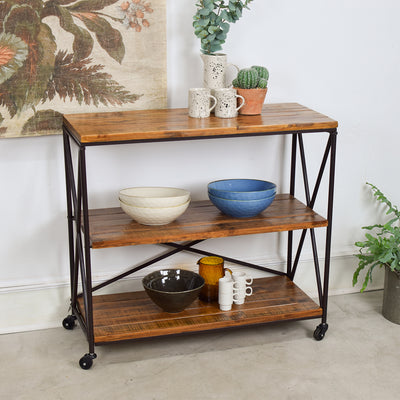 industrial shelving unit front